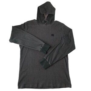 Billabong Men’s Lightweight Pullover Hoodie Waffle Knit Gray Size Large